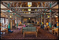 Interior of Paradise Inn. Mount Rainier National Park, Washington, USA. (color)