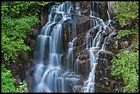 Waterfall over volcanic rock, Stevens Canyon. Mount Rainier National Park ( color)