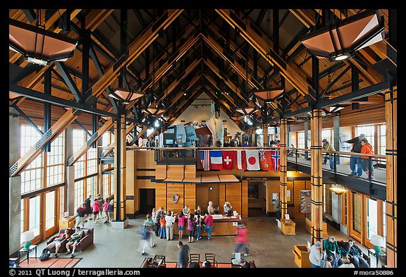 Inside Paradise Visitor Center. Mount Rainier National Park (color)