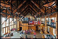 Inside Paradise Visitor Center. Mount Rainier National Park, Washington, USA. (color)