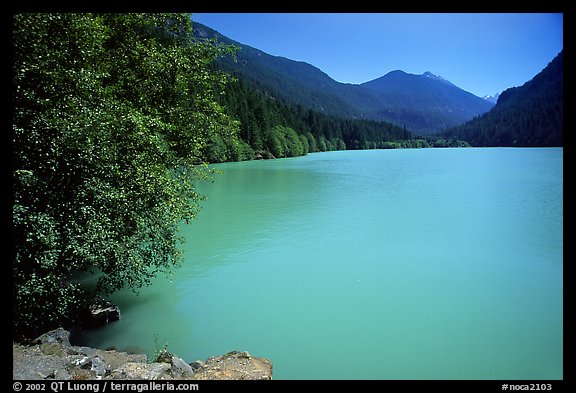 Diablo Lake, North Cascades National Park Service Complex,  North Cascades National Park Service Complex.  (color)