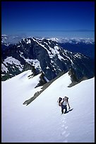 Ascending Sahale Peak,  North Cascades National Park.  ( color)