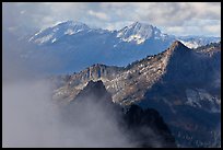 Mountain ridges and clouds, North Cascades National Park. Washington, USA. (color)