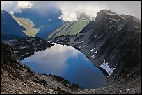 Hidden Lake and clouds, North Cascades National Park. Washington, USA.