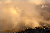 Clouds lit by sunset, North Cascades National Park.  ( color)