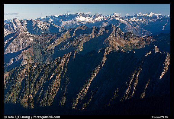 Picket range in the distance, North Cascades National Park.  (color)