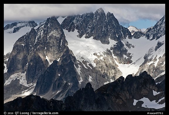 Early Morning Spires, North Cascades National Park.  (color)