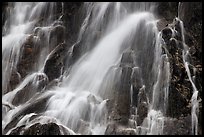 Water falling over volcanic rock, North Cascades National Park. Washington, USA. (color)