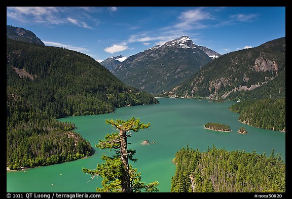 Diablo Lake from overlook,  North Cascades National Park Service Complex. Washington, USA.