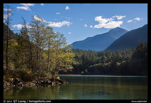 Gorge Lake, North Cascades National Park Service Complex.  (color)