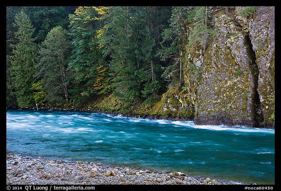 Stream near Gorge Lake, North Cascades National Park Service Complex.  (color)