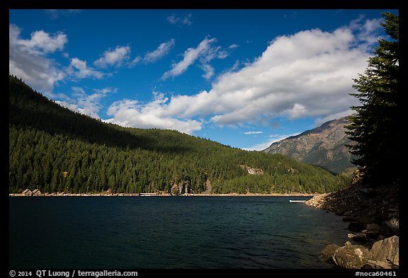 Ross Lake, North Cascades National Park Service Complex.  (color)