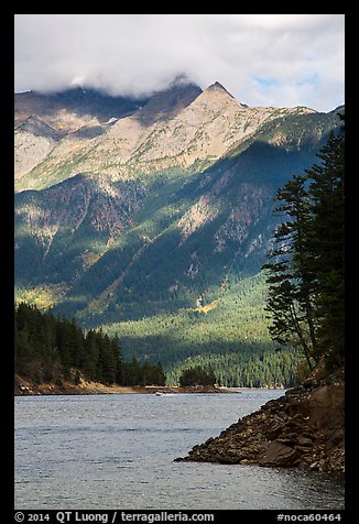 Peaks above Ross Lake, North Cascades National Park Service Complex.  (color)
