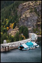 Ross Lake dam, North Cascades National Park Service Complex.  ( color)