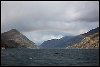 Rainbow over Lake Chelan, North Cascades National Park Service Complex.  ( color)