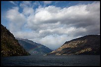 Rainbow and clouds, Lake Chelan, North Cascades National Park Service Complex. Washington, USA.