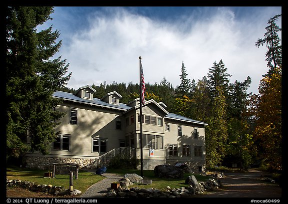 Golden West Visitor Center, Stehekin, North Cascades National Park Service Complex. Washington, USA.