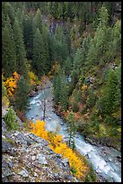 Agnes Creek from above, Glacier Peak Wilderness. Washington, USA.