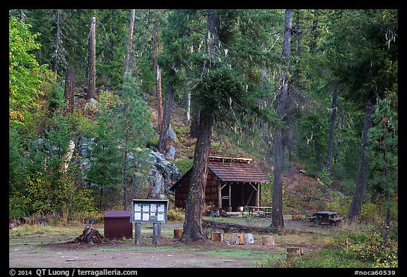High Bridge campground, North Cascades National Park.  (color)