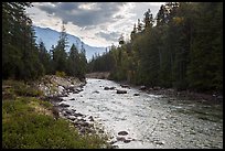 Stehekin River, looking down valley, North Cascades National Park Service Complex.  ( color)