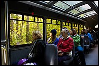 Aboard Stehekin Valley shuttle, North Cascades National Park Service Complex. Washington, USA.