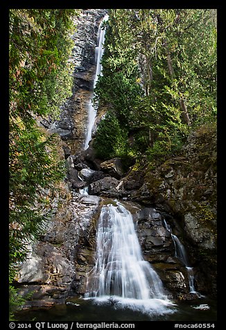 Rainbow Falls, Stehekin, North Cascades National Park Service Complex.  (color)