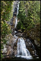 Rainbow Falls, Stehekin, North Cascades National Park Service Complex.  ( color)