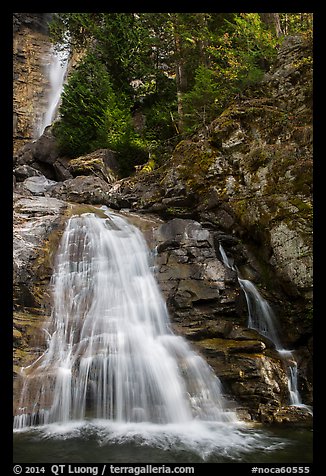 Lower Rainbow Falls, Stehekin, North Cascades National Park Service Complex. Washington, USA.