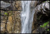 Upper Rainbow Falls and cliff, North Cascades National Park Service Complex.  ( color)