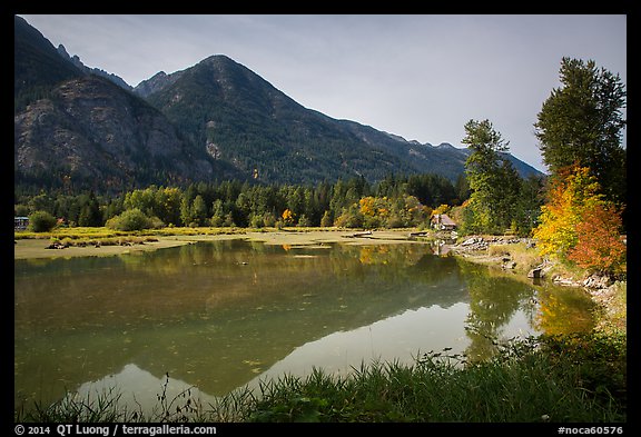 Lowever Stehekin valley and Lake Chelan, Stehekin, North Cascades National Park Service Complex. Washington, USA.