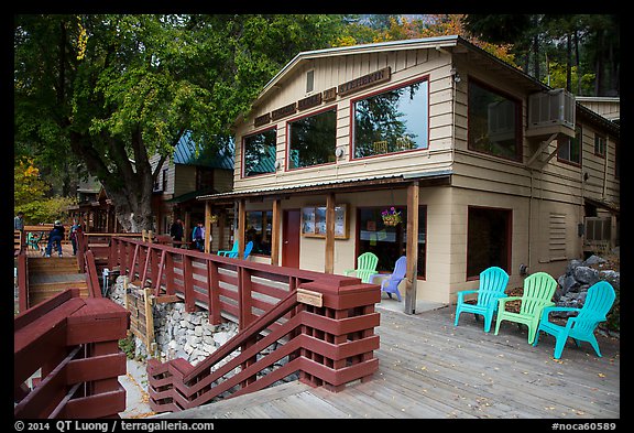 North Cascades Lodge, Stehekin, North Cascades National Park Service Complex.  (color)