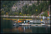 Floatplane on Lake Chelan, Stehekin, North Cascades National Park Service Complex. Washington, USA.