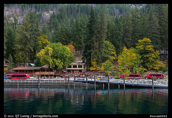 Stehekin Landing, North Cascades National Park Service Complex.  (color)