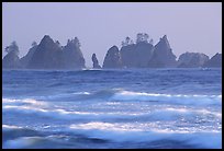 Waves and seastacks, Shi-Shi Beach. Olympic National Park ( color)