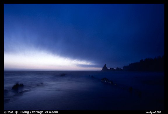 Shi-shi beach, dusk. Olympic National Park (color)