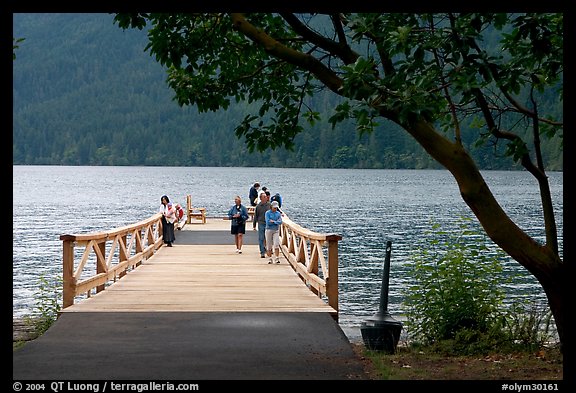 Pier and Crescent Lake. Olympic National Park (color)