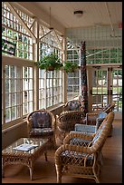 Chairs, Crescent Lake Lodge. Olympic National Park, Washington, USA. (color)