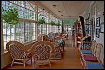 Sun room, Crescent Lake Lodge. Olympic National Park, Washington, USA.