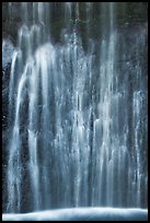 Multiple water channels, bottom of Marymere Fall. Olympic National Park, Washington, USA.