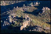 Rock formations and chaparral. Pinnacles National Park ( color)