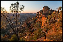 High Peaks at sunset. Pinnacles National Park, California, USA. (color)