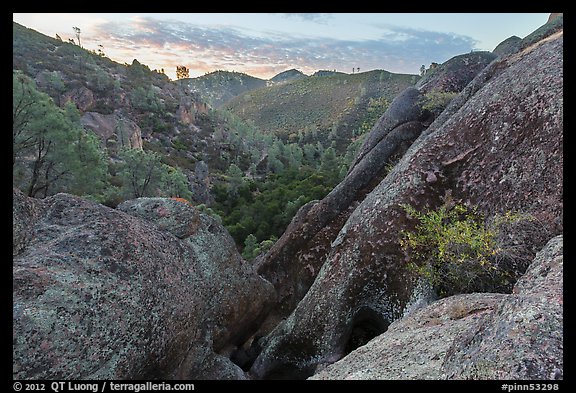 Condor Gulch, early morning. Pinnacles National Park (color)