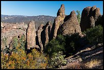 Rhyolite spires. Pinnacles National Park, California, USA. (color)