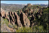 Monolith and colonnades. Pinnacles National Park, California, USA. (color)