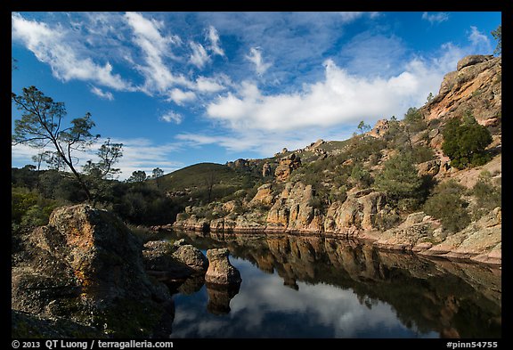 Clouds over Bear Gulch Reservoir. Pinnacles National Park (color)