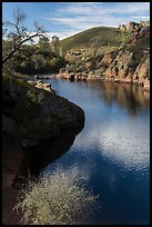 Ripples over water, Bear Gulch Reservoir. Pinnacles National Park ( color)