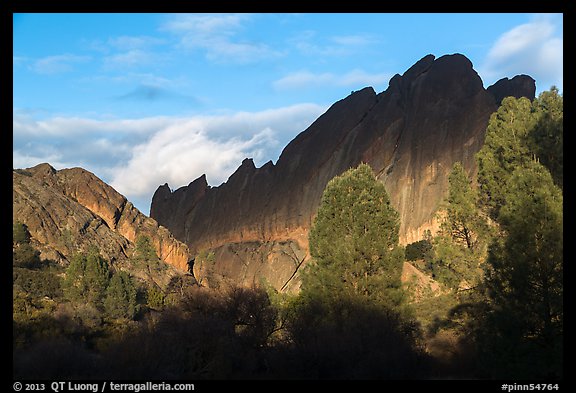 Shadows over Machete Ridge. Pinnacles National Park (color)