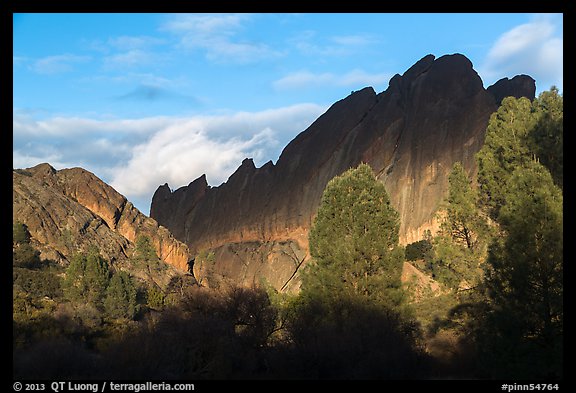 Shadows over Machete Ridge. Pinnacles National Park (color)