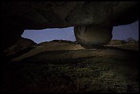 Stary sky seen between walls, Balconies Cave. Pinnacles National Park, California, USA.
