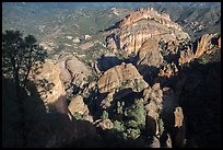 West side seen from High Peaks. Pinnacles National Park, California, USA. (color)